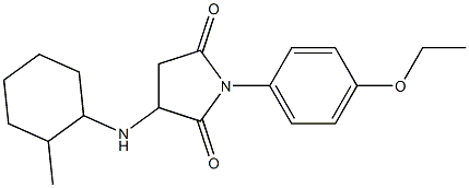 1-(4-ethoxyphenyl)-3-[(2-methylcyclohexyl)amino]-2,5-pyrrolidinedione 구조식 이미지