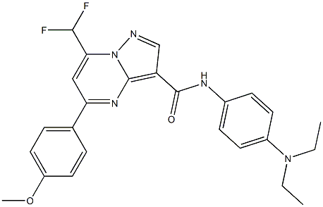 N-[4-(diethylamino)phenyl]-7-(difluoromethyl)-5-(4-methoxyphenyl)pyrazolo[1,5-a]pyrimidine-3-carboxamide 구조식 이미지
