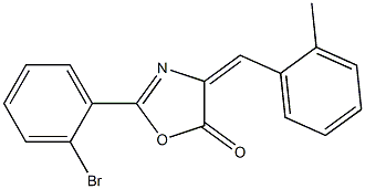 2-(2-bromophenyl)-4-(2-methylbenzylidene)-1,3-oxazol-5(4H)-one 구조식 이미지