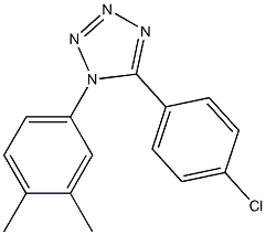 5-(4-chlorophenyl)-1-(3,4-dimethylphenyl)-1H-tetraazole 구조식 이미지