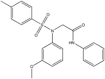 2-{3-methoxy[(4-methylphenyl)sulfonyl]anilino}-N-phenylacetamide 구조식 이미지