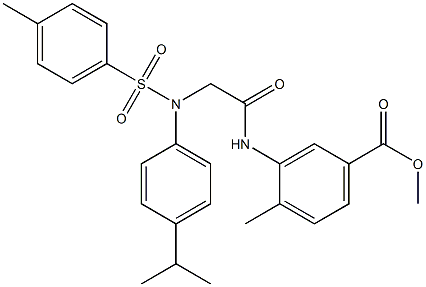 methyl 3-[({4-isopropyl[(4-methylphenyl)sulfonyl]anilino}acetyl)amino]-4-methylbenzoate Structure