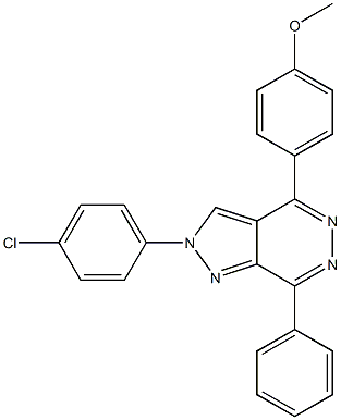 2-(4-chlorophenyl)-4-(4-methoxyphenyl)-7-phenyl-2H-pyrazolo[3,4-d]pyridazine Structure