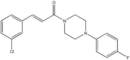 1-[3-(3-chlorophenyl)acryloyl]-4-(4-fluorophenyl)piperazine 구조식 이미지