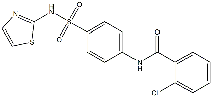 2-chloro-N-{4-[(1,3-thiazol-2-ylamino)sulfonyl]phenyl}benzamide Structure