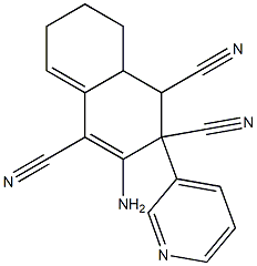 3-amino-2-(3-pyridinyl)-1,2,6,7,8,8a-hexahydro-1,2,4-naphthalenetricarbonitrile 구조식 이미지