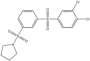 1-({3-[(3,4-dichlorophenyl)sulfonyl]phenyl}sulfonyl)pyrrolidine Structure
