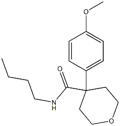 N-butyl-4-(4-methoxyphenyl)tetrahydro-2H-pyran-4-carboxamide 구조식 이미지