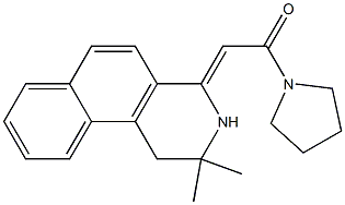 2,2-dimethyl-4-[2-oxo-2-(1-pyrrolidinyl)ethylidene]-1,2,3,4-tetrahydrobenzo[f]isoquinoline 구조식 이미지