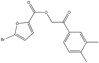2-(3,4-dimethylphenyl)-2-oxoethyl 5-bromo-2-furoate 구조식 이미지