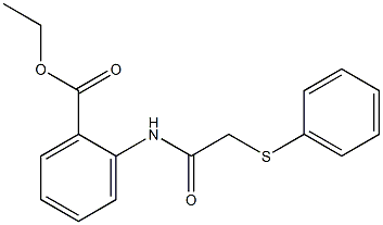 ethyl 2-{[(phenylsulfanyl)acetyl]amino}benzoate 구조식 이미지