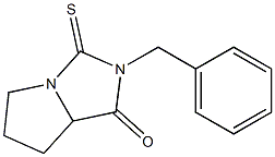 2-benzyl-3-thioxohexahydro-1H-pyrrolo[1,2-c]imidazol-1-one 구조식 이미지