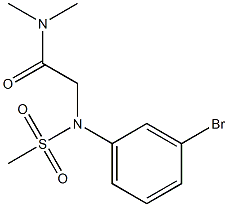 2-[3-bromo(methylsulfonyl)anilino]-N,N-dimethylacetamide Structure