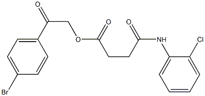 2-(4-bromophenyl)-2-oxoethyl 4-(2-chloroanilino)-4-oxobutanoate Structure