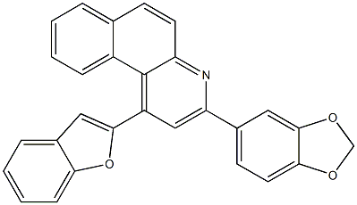 3-(1,3-benzodioxol-5-yl)-1-(1-benzofuran-2-yl)benzo[f]quinoline 구조식 이미지