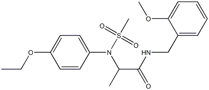 2-[4-ethoxy(methylsulfonyl)anilino]-N-(2-methoxybenzyl)propanamide Structure