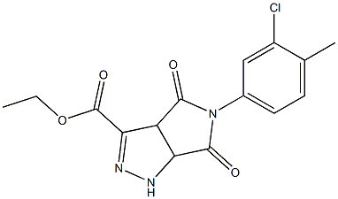 ethyl 5-(3-chloro-4-methylphenyl)-4,6-dioxo-1,3a,4,5,6,6a-hexahydropyrrolo[3,4-c]pyrazole-3-carboxylate Structure