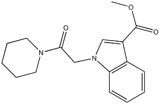 methyl 1-[2-oxo-2-(1-piperidinyl)ethyl]-1H-indole-3-carboxylate Structure