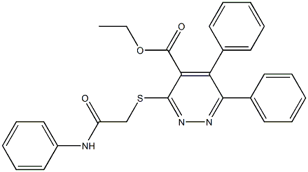 ethyl 3-[(2-anilino-2-oxoethyl)sulfanyl]-5,6-diphenyl-4-pyridazinecarboxylate Structure