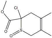 methyl 2-chloro-4,5-dimethyl-3,6-dihydro-2H-thiopyran-2-carboxylate 1-oxide Structure