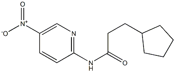 3-cyclopentyl-N-{5-nitro-2-pyridinyl}propanamide 구조식 이미지