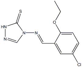 4-[(5-chloro-2-ethoxybenzylidene)amino]-2,4-dihydro-3H-1,2,4-triazole-3-thione Structure