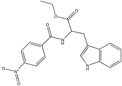 ethyl 2-({4-nitrobenzoyl}amino)-3-(1H-indol-3-yl)propanoate Structure