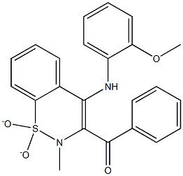 [4-(2-methoxyanilino)-2-methyl-1,1-dioxido-2H-1,2-benzothiazin-3-yl](phenyl)methanone Structure