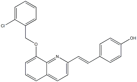 4-(2-{8-[(2-chlorobenzyl)oxy]-2-quinolinyl}vinyl)phenol Structure