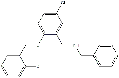 N-benzyl-N-{5-chloro-2-[(2-chlorobenzyl)oxy]benzyl}amine Structure