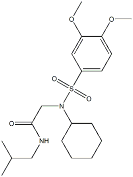 2-{cyclohexyl[(3,4-dimethoxyphenyl)sulfonyl]amino}-N-isobutylacetamide Structure