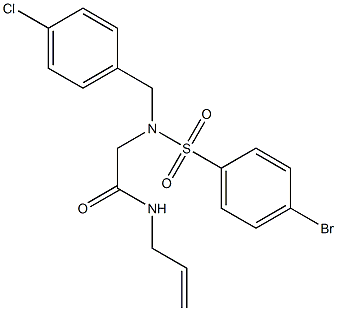 N-allyl-2-[[(4-bromophenyl)sulfonyl](4-chlorobenzyl)amino]acetamide Structure