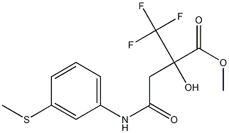 methyl 2-hydroxy-4-[3-(methylsulfanyl)anilino]-4-oxo-2-(trifluoromethyl)butanoate 구조식 이미지