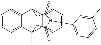 1-methyl-17-(3-methylphenyl)-17-azapentacyclo[6.6.5.0~2,7~.0~9,14~.0~15,19~]nonadeca-2,4,6,9,11,13-hexaene-16,18-dione Structure