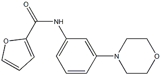 N-[3-(4-morpholinyl)phenyl]-2-furamide 구조식 이미지