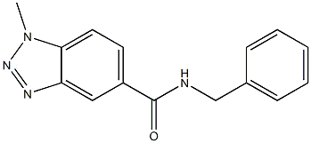 N-benzyl-1-methyl-1H-1,2,3-benzotriazole-5-carboxamide 구조식 이미지