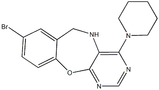 8-bromo-4-(1-piperidinyl)-5,6-dihydropyrimido[4,5-b][1,4]benzoxazepine Structure