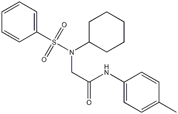 2-[cyclohexyl(phenylsulfonyl)amino]-N-(4-methylphenyl)acetamide Structure