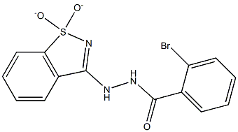 2-bromo-N'-(1,1-dioxido-1,2-benzisothiazol-3-yl)benzohydrazide Structure