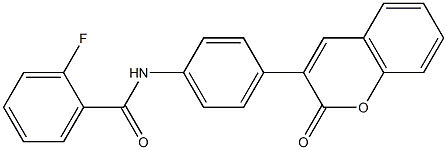 2-fluoro-N-[4-(2-oxo-2H-chromen-3-yl)phenyl]benzamide Structure