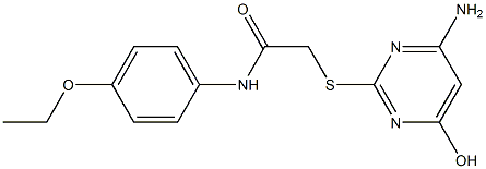 2-[(4-amino-6-hydroxypyrimidin-2-yl)sulfanyl]-N-[4-(ethyloxy)phenyl]acetamide Structure