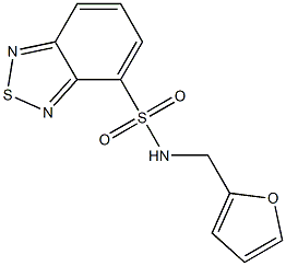 N-(2-furylmethyl)-2,1,3-benzothiadiazole-4-sulfonamide 구조식 이미지