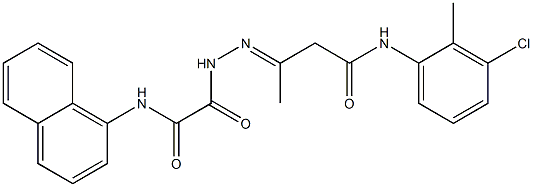 N-(3-chloro-2-methylphenyl)-3-{[(1-naphthylamino)(oxo)acetyl]hydrazono}butanamide 구조식 이미지