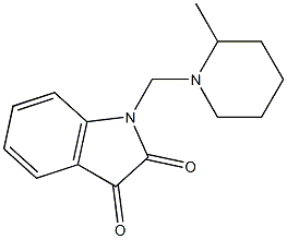 1-[(2-methylpiperidin-1-yl)methyl]-1H-indole-2,3-dione Structure