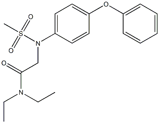 N,N-diethyl-2-[(methylsulfonyl)-4-phenoxyanilino]acetamide Structure