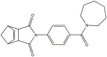 4-[4-(azepan-1-ylcarbonyl)phenyl]-4-azatricyclo[5.2.1.0~2,6~]dec-8-ene-3,5-dione Structure