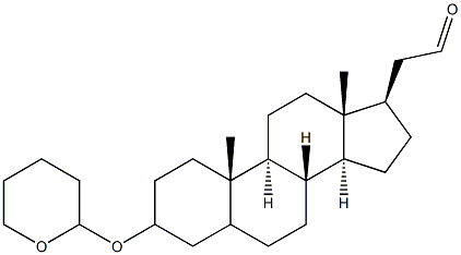 3-(tetrahydro-2H-pyran-2-yloxy)pregnan-21-al 구조식 이미지