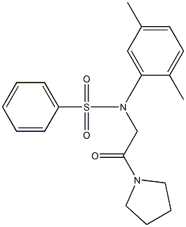 N-(2,5-dimethylphenyl)-N-[2-oxo-2-(1-pyrrolidinyl)ethyl]benzenesulfonamide Structure