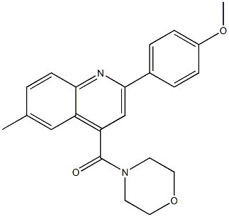 methyl 4-[6-methyl-4-(4-morpholinylcarbonyl)-2-quinolinyl]phenyl ether Structure