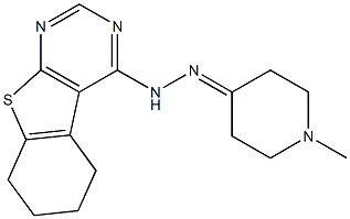 1-methyl-4-piperidinone 5,6,7,8-tetrahydro[1]benzothieno[2,3-d]pyrimidin-4-ylhydrazone Structure